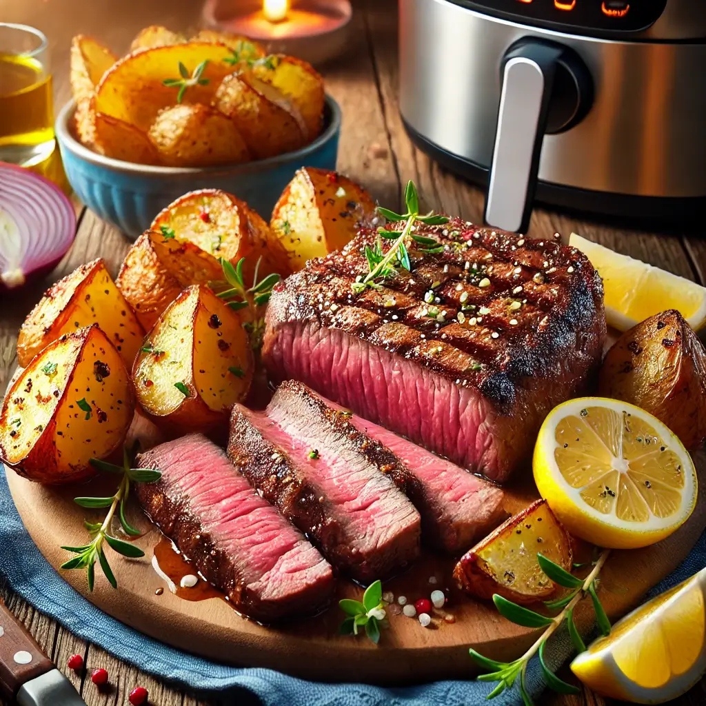 Bistecca succosa con patate