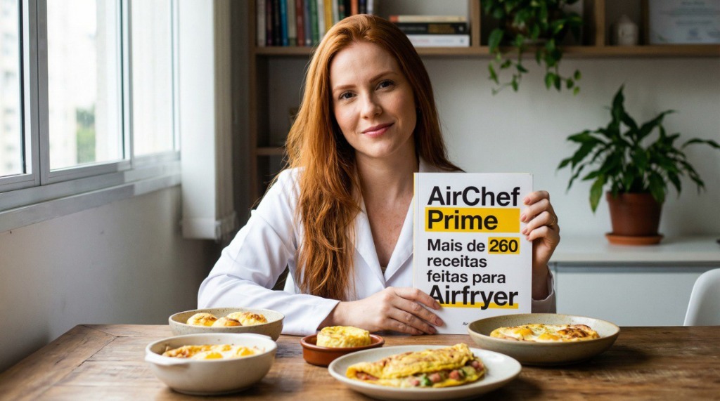 Chef Clara Monteiro con il libro AirChef Prime